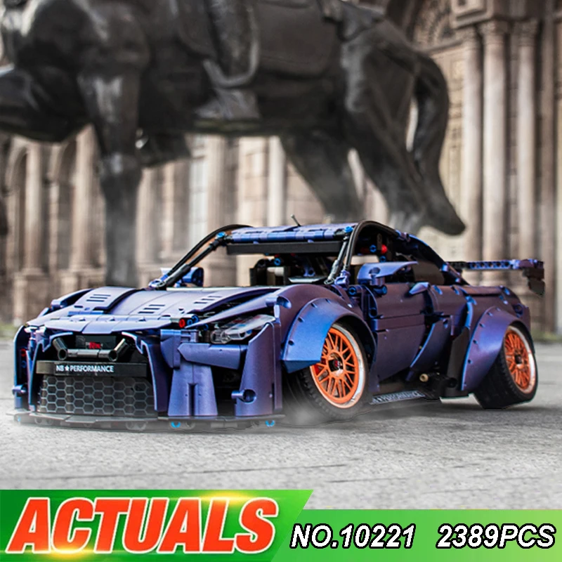 

K Box 10221 MOC GTR Супер спортивный автомобиль Гальваническая фиолетовая модель автомобиля строительные блоки кирпичи обучающая игрушка рождест...