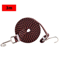 23 m flat bungee cord latex elastic tie down strap tension belt with stainless steel buckle for tent bike hand carts luggage