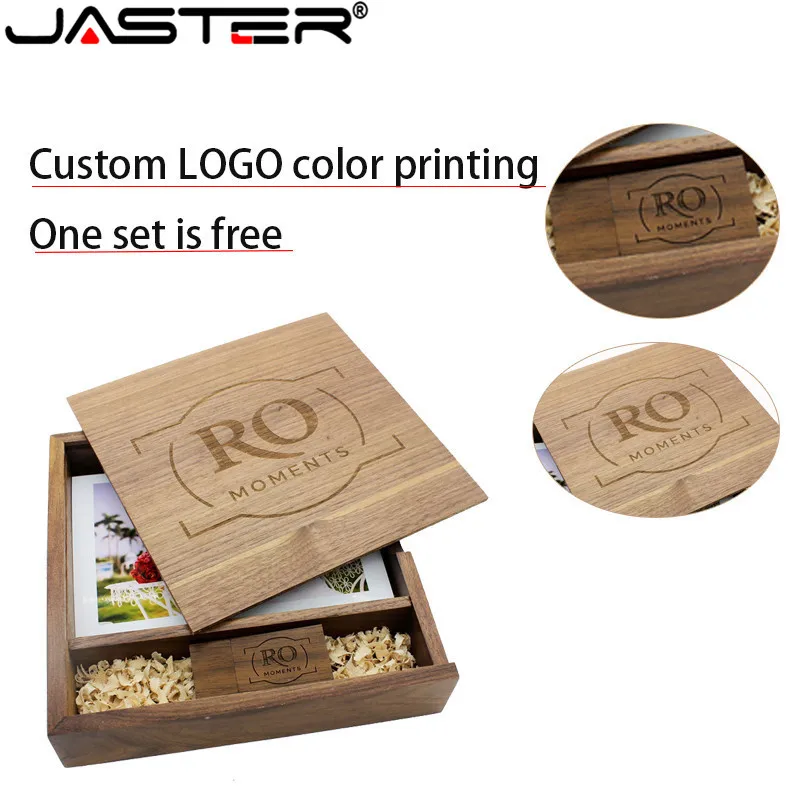 JASTER деревянный фотоальбом Большой овальный usb + коробка флэш накопитель U диск