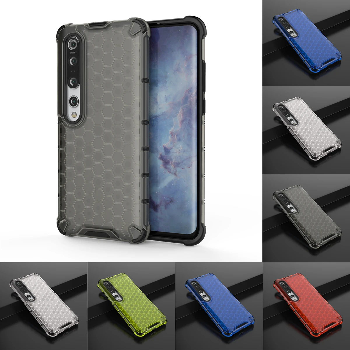 

Чехол для Xiaomi 11 10 10T CC9 9 9T Pro, прозрачный чехол с Сотами для Mi Note 10, 10T, A3, 9 Lite, 10, Ultra Poco M3, X2, X3, NFC, задняя крышка