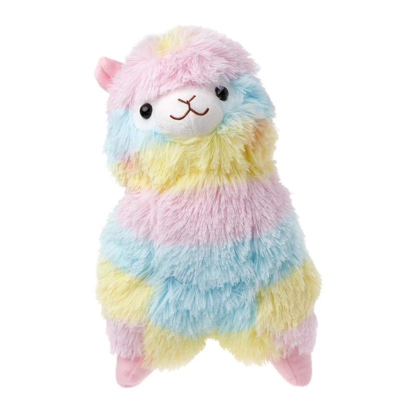 

Радужная альпака, плюшевая игрушка, кукла лама, хлопковые мягкие игрушки-животные
