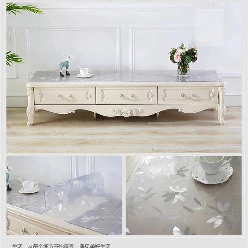 Водонепроницаемое защитное покрытие для стола мягкое стекло ПВХ под заказ | Дом и