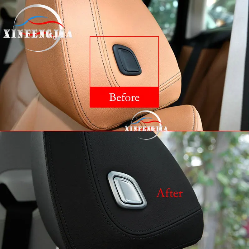 4 шт. хромированные кнопки для подголовника сиденья BMW X3 G01 18 19 X4 G02 2019|Лепнина