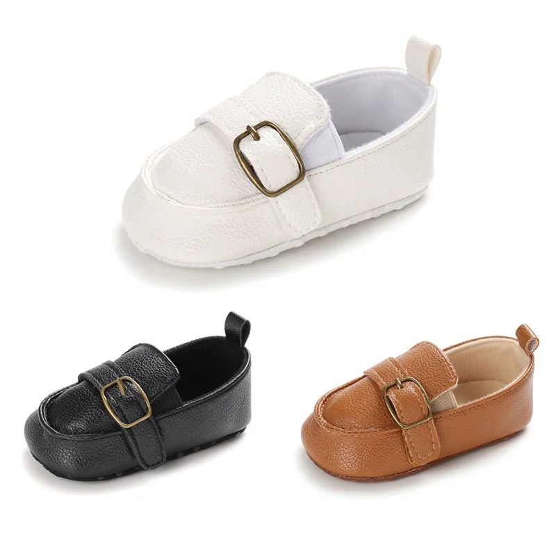 

Newborn PU Crib Shoes Baby Boys Breathable Anti-Slip First Walker Casual Sneakers Toddler Soft Soled Autumn Shoes