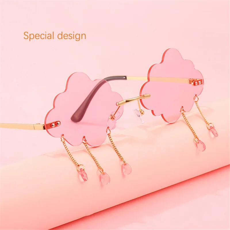 TTLIFE Ретро стиль тучки кисточка стимпанк без оправы солнцезащитные очки для