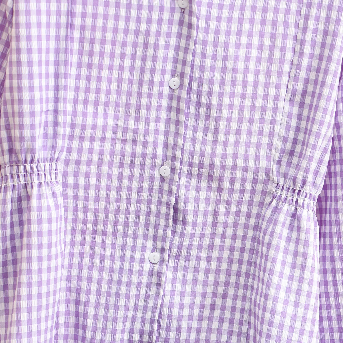 

Spring 2021 Women Shirt Plus Size Fashion Casual Clothes Female Tops V Neck Plaid Elastic Waist Camisa De Las Mujeres