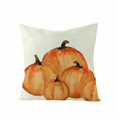 Happy Thanksgiving Day Pillowcase Harvest Pumpkin Thanks Decor Fall 18&quot Sofa Waist Cushion Cover Home Room Decoration | Дом и сад