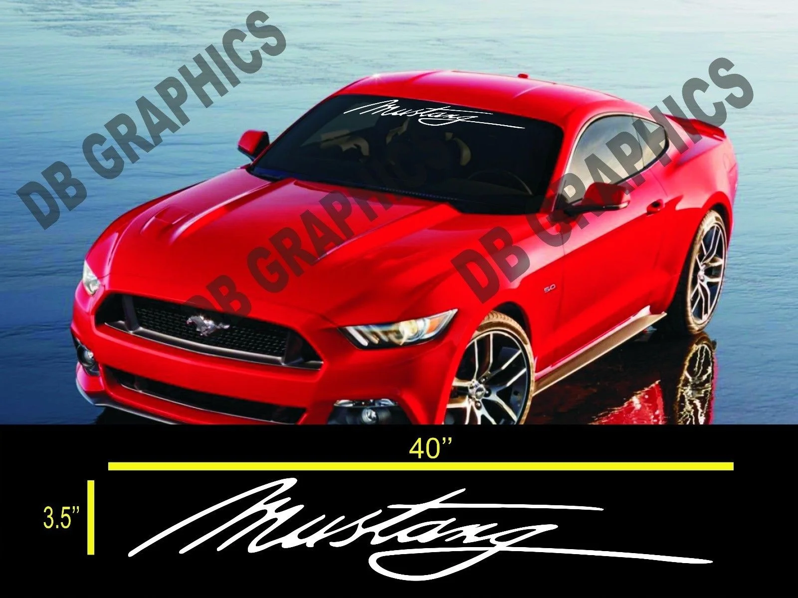 

For mustang windshiel vinyl banner decal sticker
