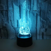 new arrival music cool guitar bass 3d led lamp night light for musicians home table decoration birthday christmas present gift