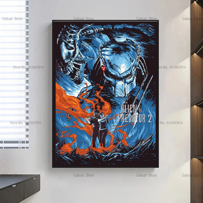 Классические кинопостеры и принты Alien vs Predator XENOMORPH картина маслом на холсте