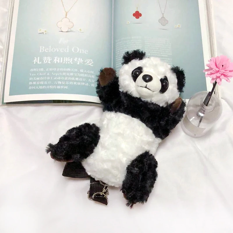 Женская сумка новые модные плюшевые panda с героями мультфильмов милые сумки