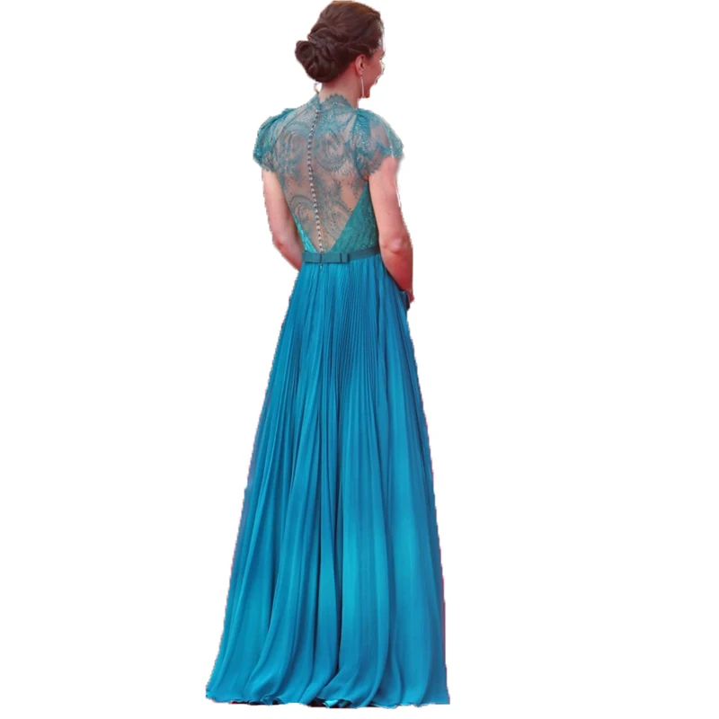 Сексуальные Зеленые Вечерние платья с V-образным вырезом и рукавом-крылышком