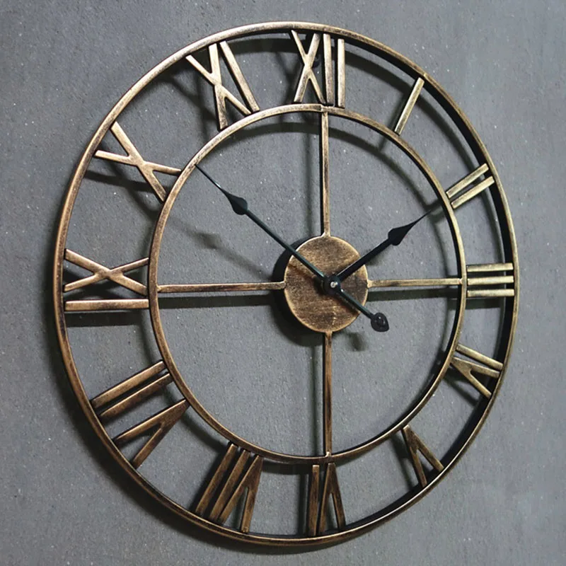 Большие настенные часы Saat негабаритные настенные часы Reloj Pared Horloge Clok Duvar Saati Роскошные художественные большие металлические часы в винтажном стиле для гостиной