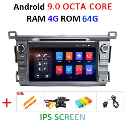DSP ips 8 CORE 4G ram 64G Android 9,0 2 DIN Автомобильный dvd-плеер gps аудио для Toyota RAV4 Rav 4 2013- радио мультимедиа dvr obd2 - Цвет: 4G 64G IPS