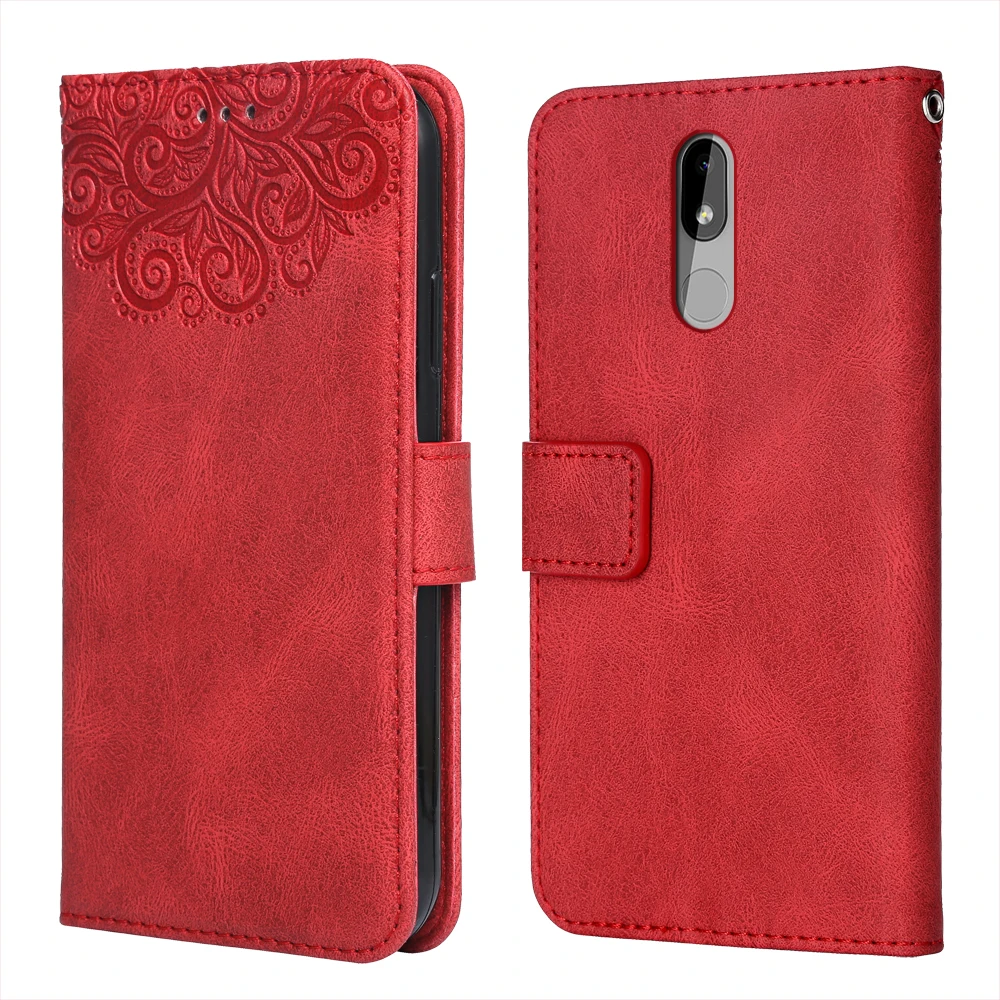 

Luxury Leather Case for NOKIA 3.2 Flower Embossing TA-1156 TA-1159 TA-1164 Wallet Flip Phone Case for NOKIA3.2 Cover