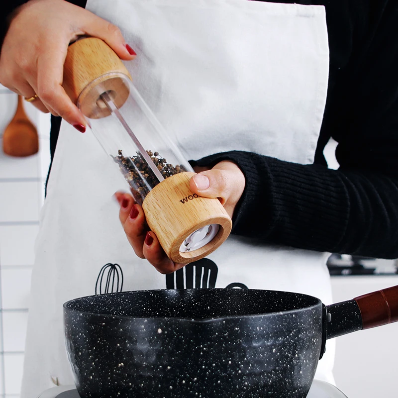 Мельница для соли и перца из твердой древесины в скандинавском стиле|Мельницы| |