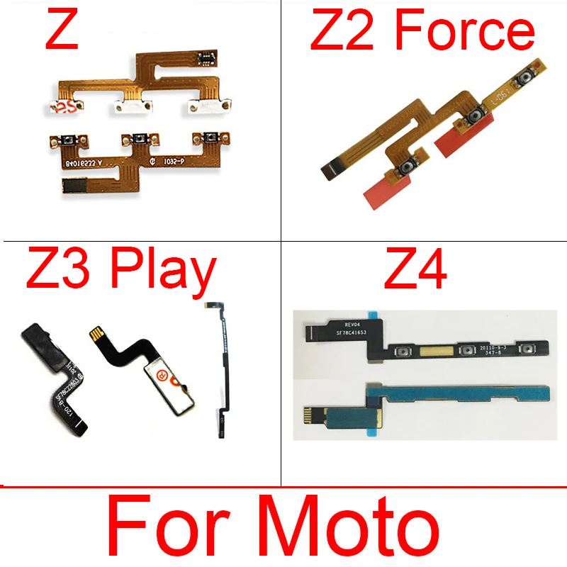 

Volume Power Side Button Flex Cable For Motorola Moto Z XT1650 Z2 Force Z3 Play Z4 XT-1980-3 Power Volume Side Key Flex Ribbon