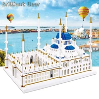 turkish blue mosque 6850 pcs bricks micro diamond building block world architecture famous landmark diy 3d puzzle toys for kids