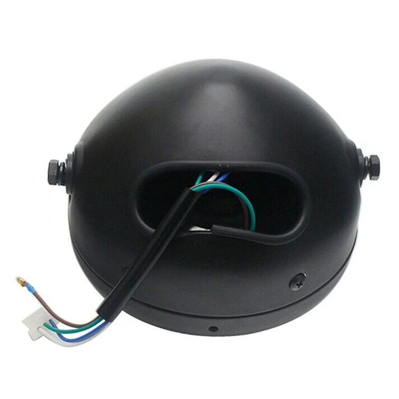 Motorcycle Halogen Headlight Black Metal Retro Round for CG125 GN125 CB CL Yamaha Suzuki Cafe Racer Bobber |