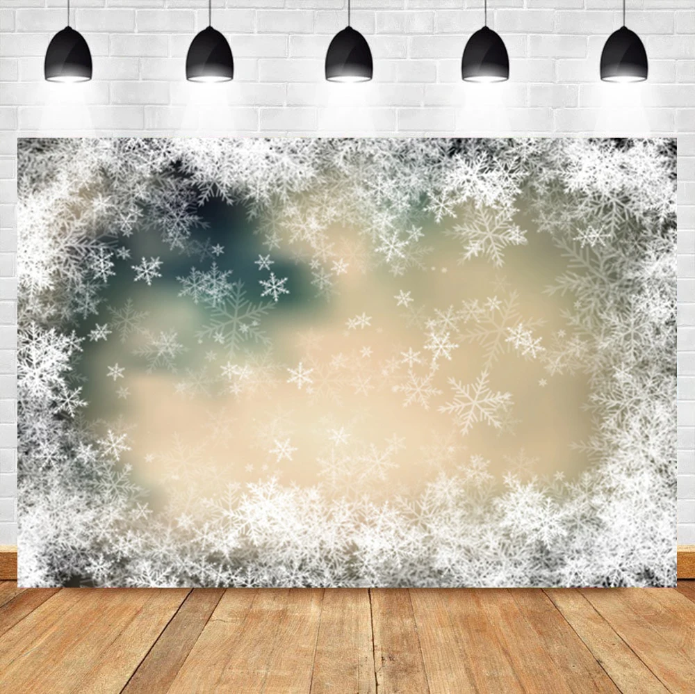 

Laeacco градиентный однотонный Рождественский фото фон зимняя Снежинка День Рождения фотографический фон для фотостудии
