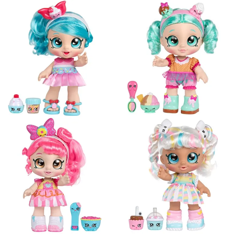 

Kindi Kids Snack Time Friends Pre School 10 inch Doll Donatina Marsha Mello Jessicake Peppa-Mint Donatina Toys For Girls Gift