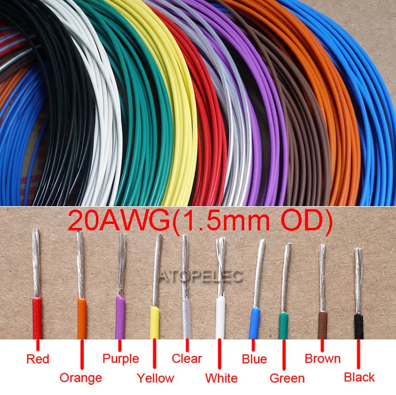 20AWG 1 5 мм OD посеребренный FEP провод высокой чистоты OFC медный кабель HiFi аудио DIY