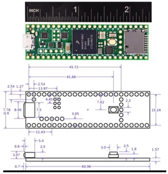 

Для компьютера Teensy 4,1 DEV-16771 iMXRT1062 Mini