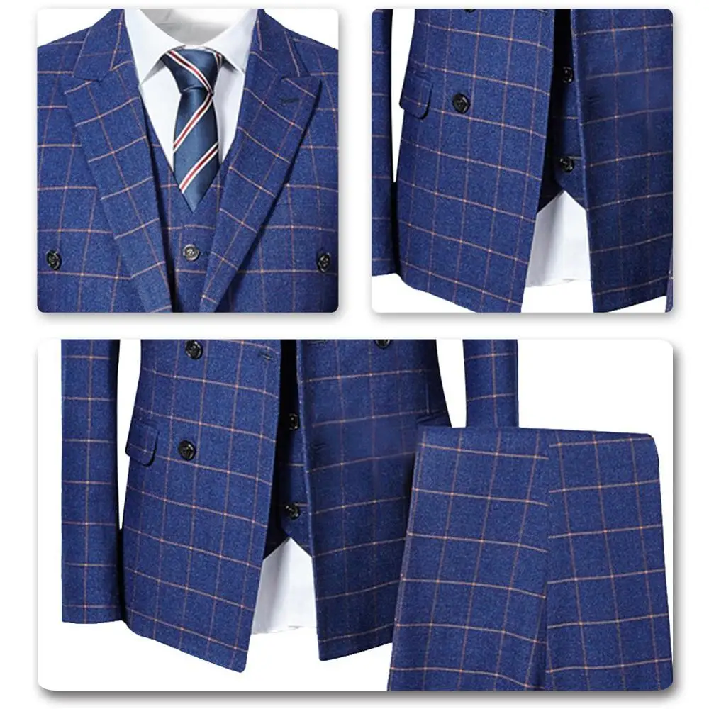 Мужские костюмы в европейском стиле повседневные мужские из трех предметов