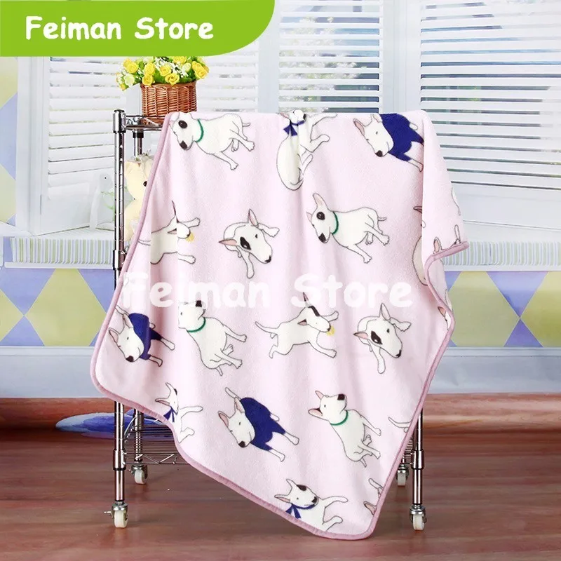 2 разных цвета бультерьер/Полярный медведь печатные фланелевые тканевое одеяло