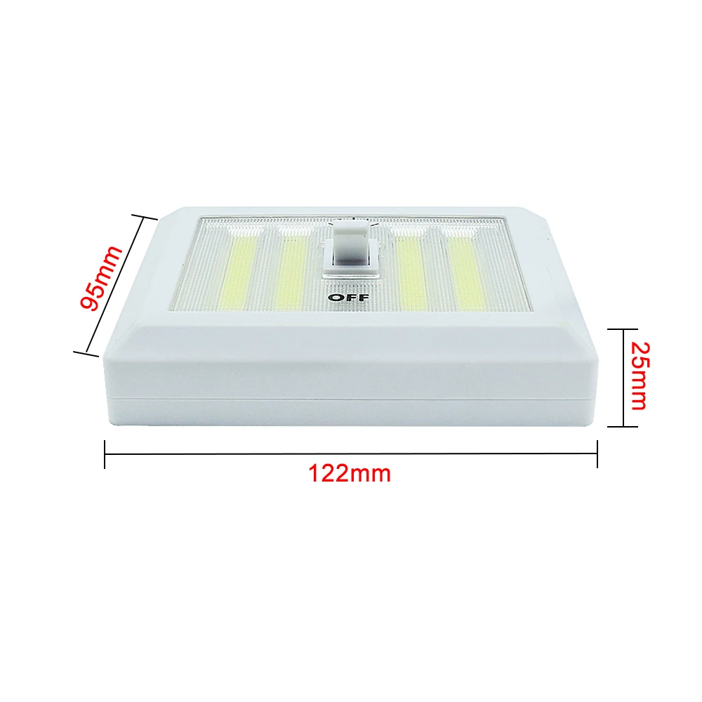 

SXZM 7W COB Switch On/Off Led Night Light Battery Powered Indoor Wall Lamp Lighting For Home Bedroom Bedside Cabinet Dorm Room