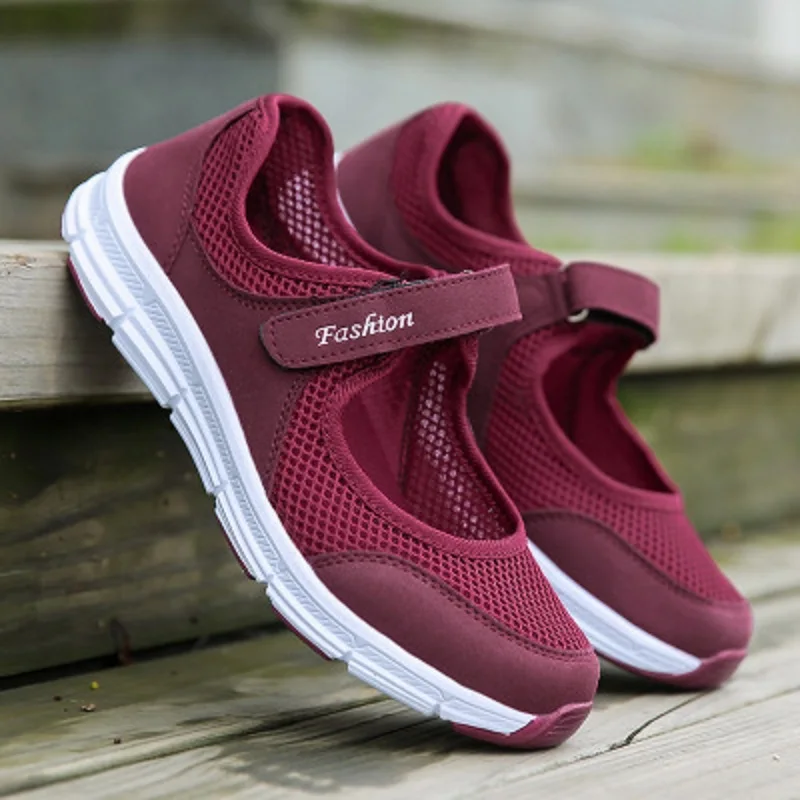

Ladies' Casual Fashion Super Light Breathable Walking Women Loafers Flats Sneaker Shallow Female Mesh Comfortable Soft Shoes