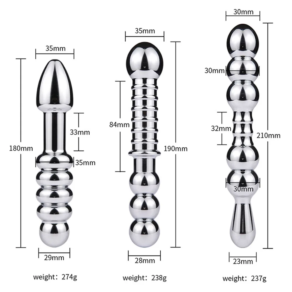 Metal Butt Plug Prostate Massager Anal Dilator For Men And Women Double-headed Masturbation Alternative Adult Sex Toys | Красота и