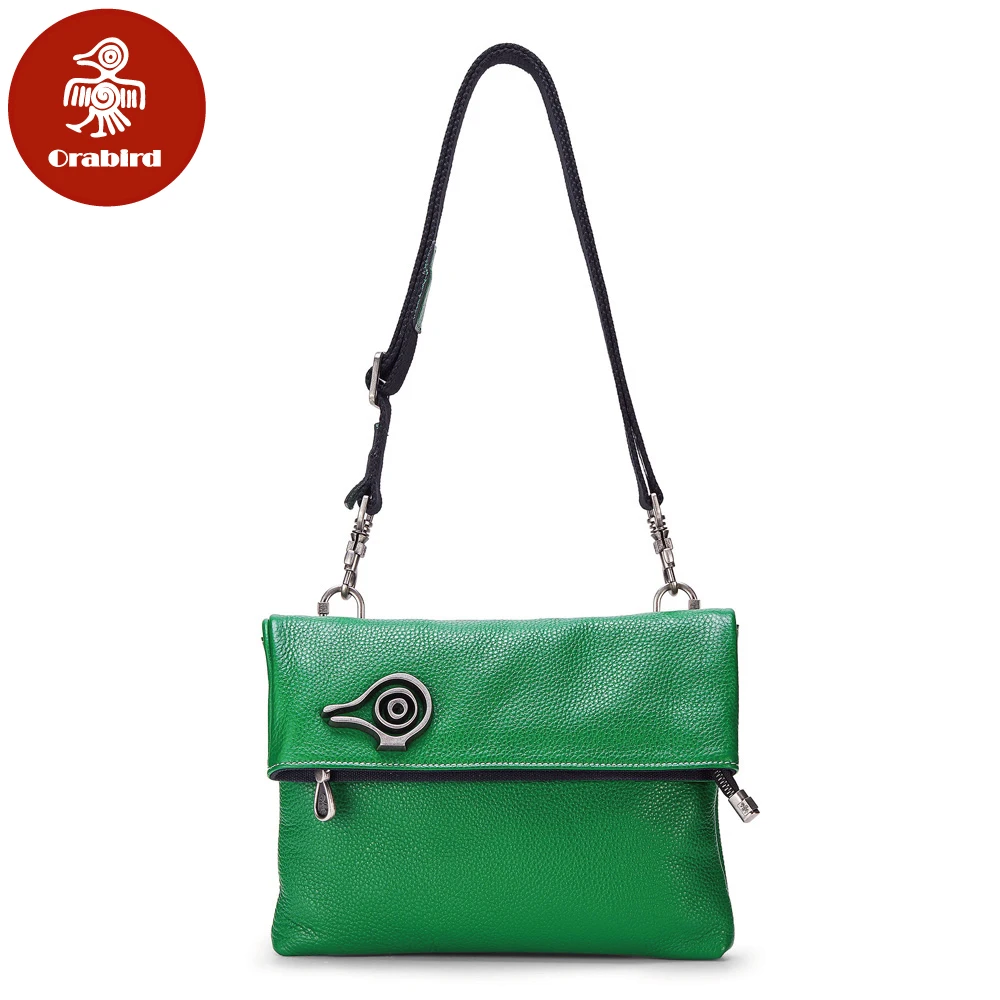 

Orabird Slim Crossbody Bag for Women Foldover Soft Leather Shoulder Handbag Casual Evening Bags Clutch Purses
