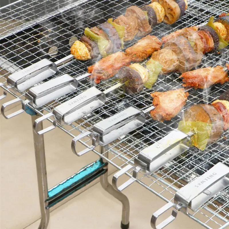 5 шт нержавеющая сталь барбекю палка открытый вилка утолщаются иглы шашлык для