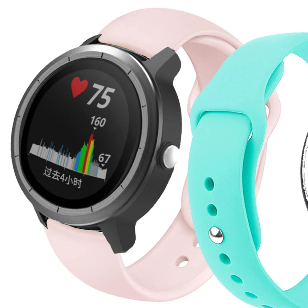 Для Garmin Vivoactive 3/vivoactive 3 music / Forerunner 645/245/245M силиконовый 20 мм ремешок для часов Huami Amazfit