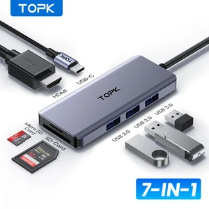 TOPK LH-71 USB HUB C HDMI Adapter 7 in 1 USB C to USB 3.0 Dock for
MacBook Pro Accessories USB-C Type C Splitter USB C HUB