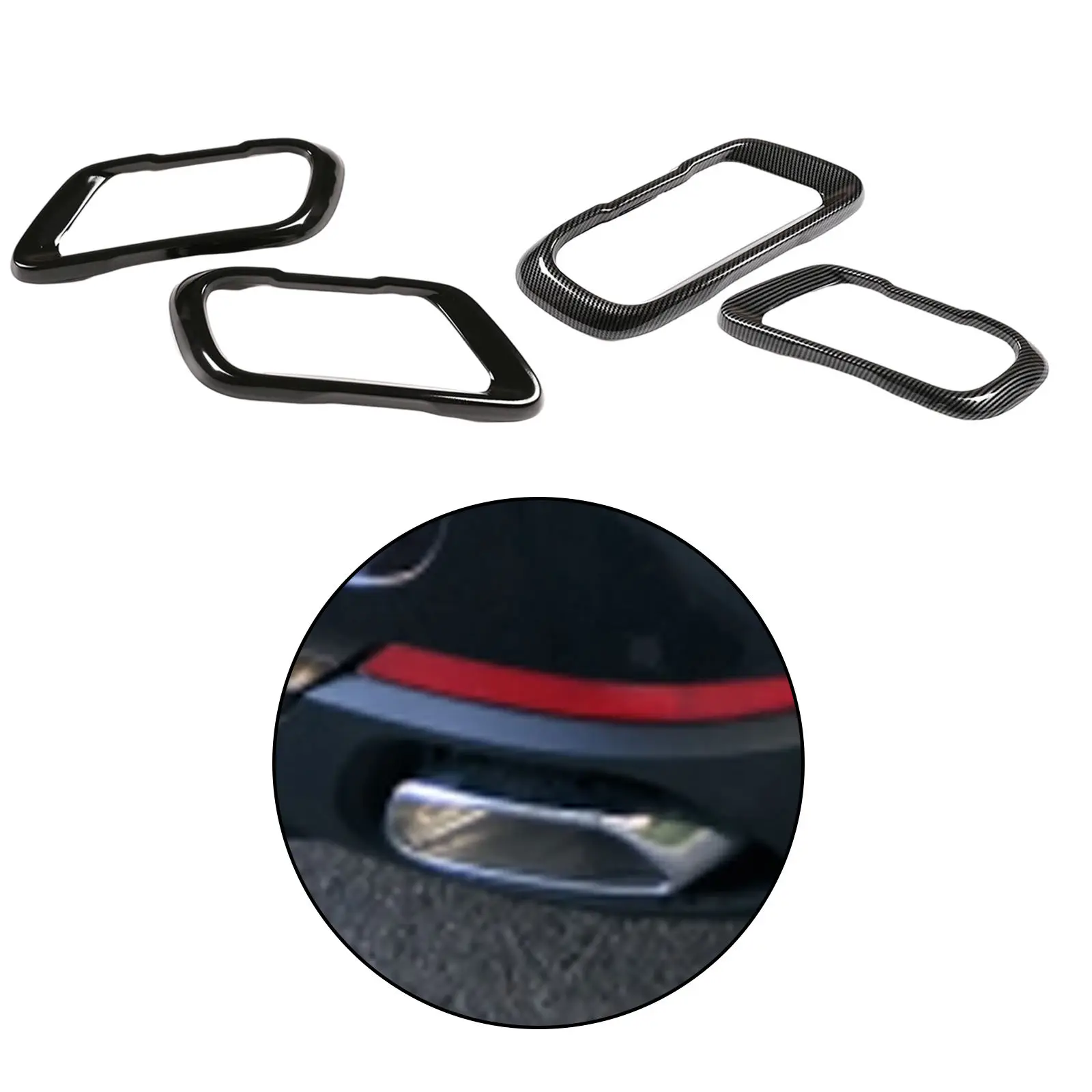 

Tail Throat Decorative Frame Caudal Laryngeal Frame Exhaust Muffler Covers Stickers for BMW