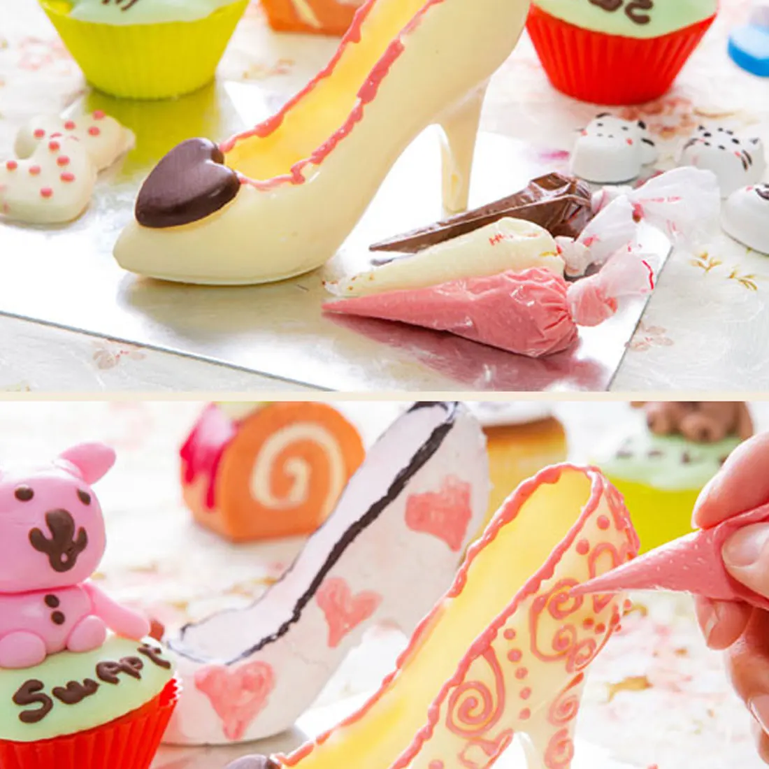 

1Pc 3D Woman High Heel Shoe Chocolate Fondant Cake DIY Pastry Baking Tool Maker Mold