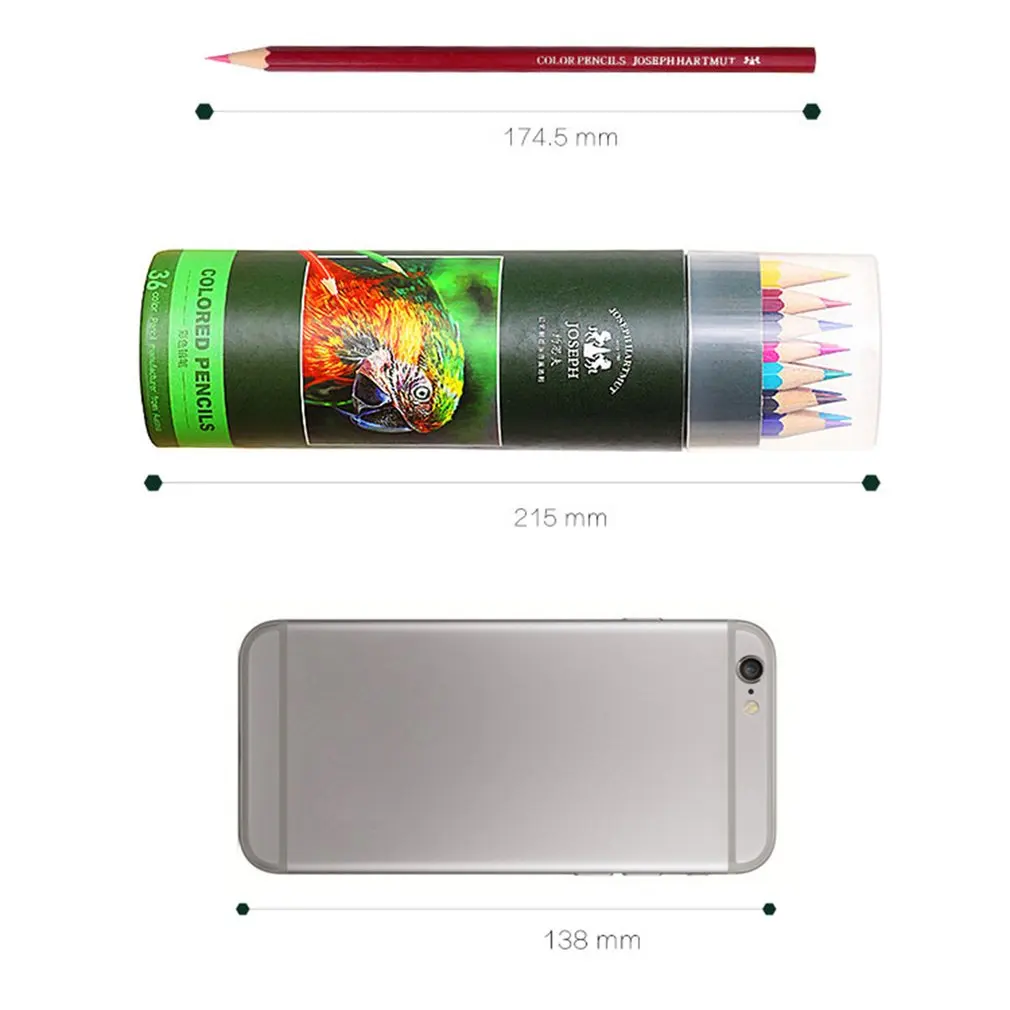 

Colored pencils environmentally friendly oily colored lead drawing cartons and barreled 12/18/24/36/48/72 colors