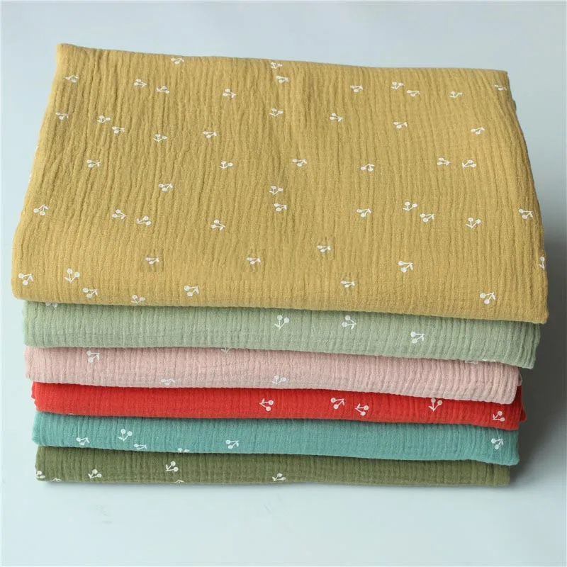 Мультяшный Печатный товар двойная хлопковая марлевая ткань материал Seersucker для