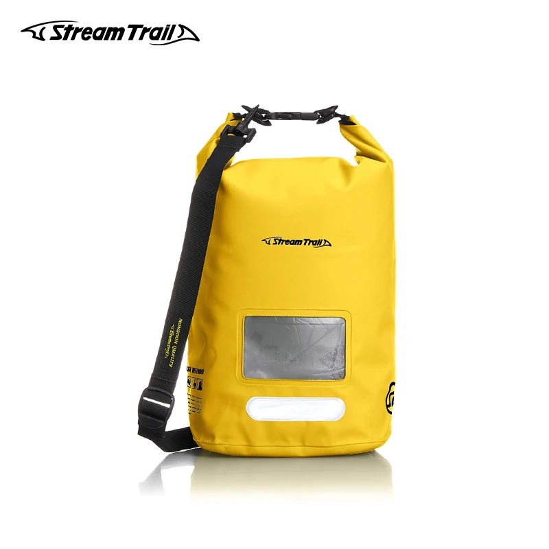 Stream Trail Waterproof Bag Outdoor Dry Cube 10L Backpack ST Shoulder Bag Sack Water Resistant Roll-Top Closure Diving Surfing