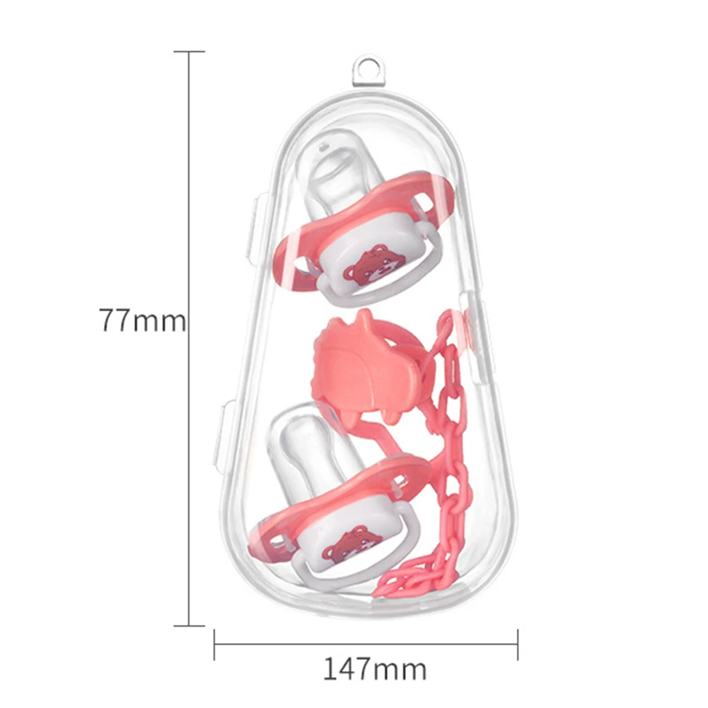 

Cartoon Baby Pacifier Set Safety Food Grade Silicone Pacifier Chain Combination For Baby Newborn Sleeping Pacifier Fast delivery
