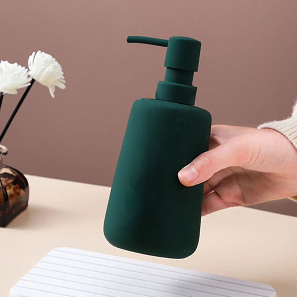 matte ceramic soap dispenser bathroom 260ml 400ml liquid empty refill sub bottle hand sanitizer shower gel shampoo bottles free global shipping
