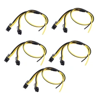 5pcs dual pcie pci e graphic video card 8pin 62pin splitter power cable cord for bitcoin litecoin rig miner 12awg18awg