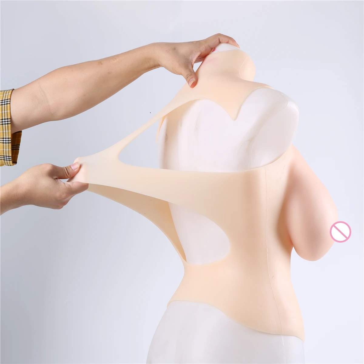 

H-Cup 4700g Breast Form Silicone Fake Breast Boobs Tit Realistic Silicone Breast Plate Chest for Crossdresser Sissy Transvestit