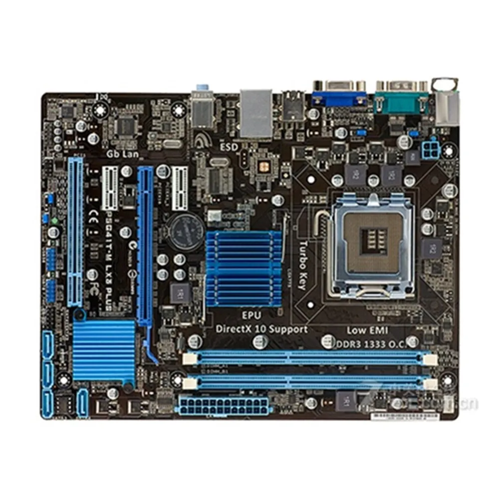 Для настольной материнской платы Asus P5G41T-M LX3 Plus G41 Socket LGA 775 Q8200 Q8300 DDR3 8G u ATX UEFI BIOS