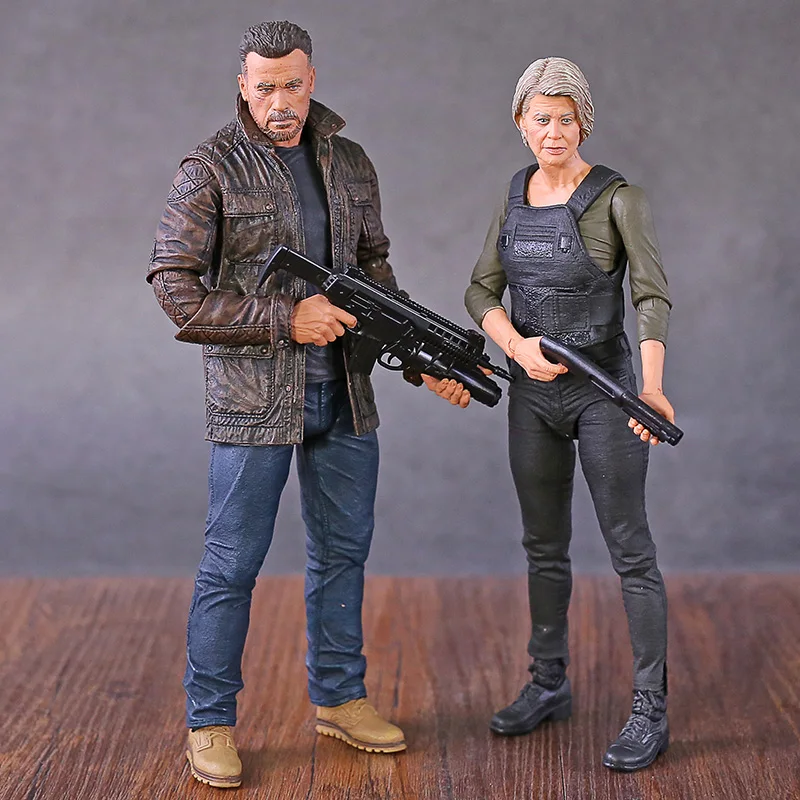 NECA 7 ''Терминатор 6 темного рока T 800/Сара Коннер фигурка героя подвижные Figurals