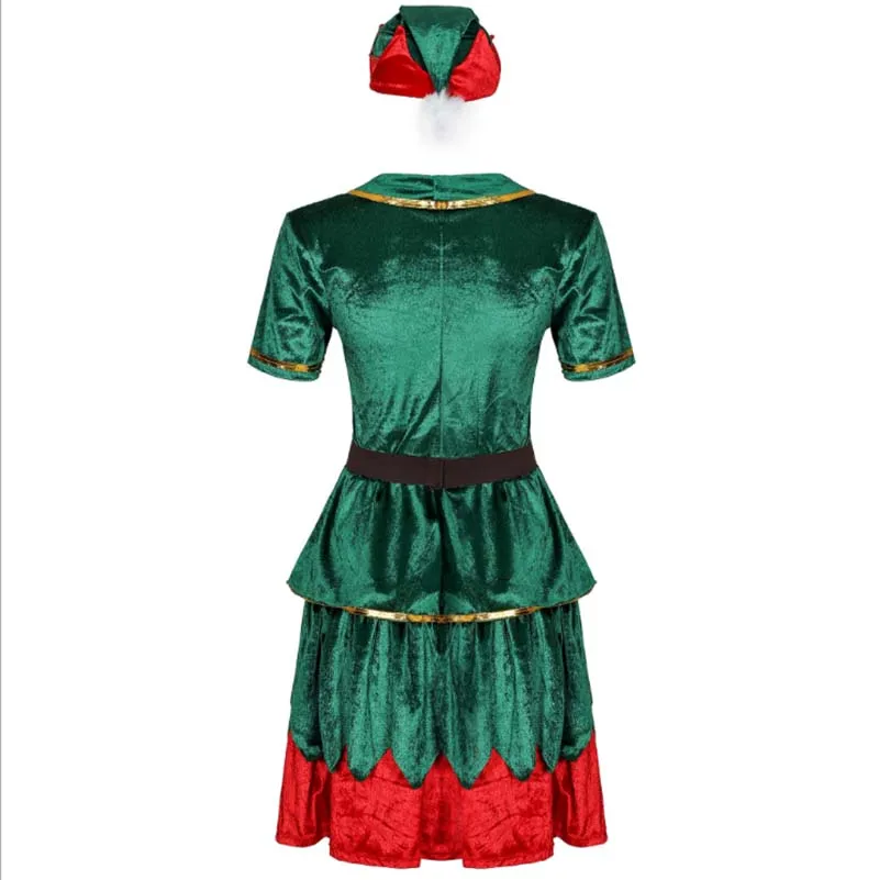 Couples Christmas Elf Costume Women&ampMen Santa Claus Cosplay Xmas Santa`s Helper Outfit For Women Men Plus Size | Тематическая