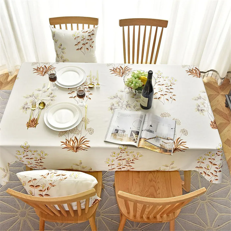 Современный Водонепроницаемая скатерть воды полиэстер травы печатные