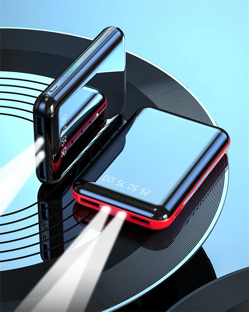 Mini Power Bank 20000mAh USB Charging Charger Portable External Battery Pack For Xiaomi Mi 8 IPhone 11 Pro Samsung S8 Poverbank